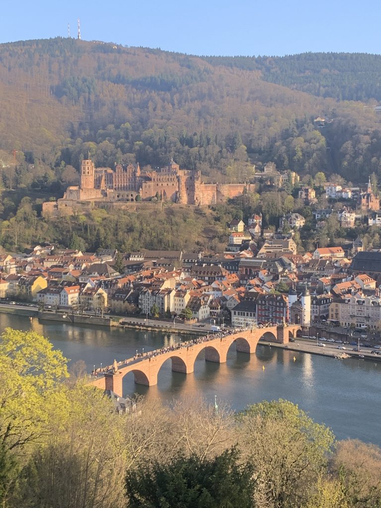 Blick vom Philosophenweg auf Altstadt, Schloss und Alte Brücke in Heidelberg.  Foto: Petra Schaffrodt